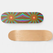 Neon Spiral Vortex – Vibrant Fractal Motion Design Persoonlijk Skateboard (Horizontaal)