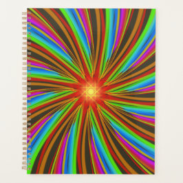 Neon Spiral Vortex – Vibrant Fractal Motion Design Planner