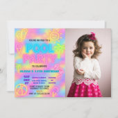 Neon Splash Zwembad Feest Uitnodiging (Voorkant)