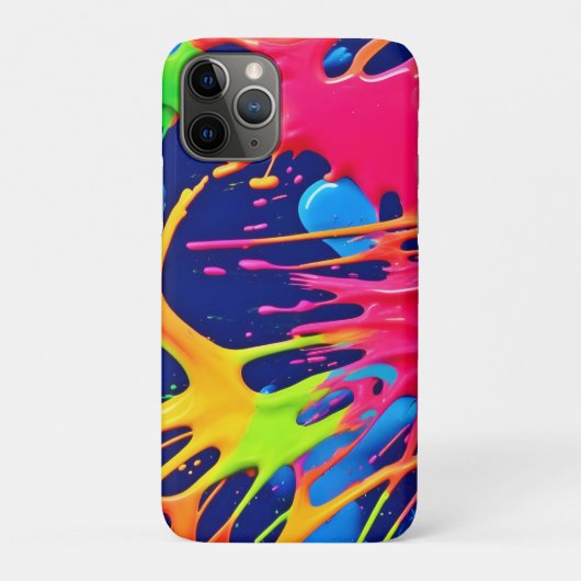 Neon Splatter: Abstracte levendige kunst Case-Mate iPhone Case (Achterkant)
