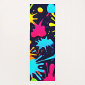Neon Splatter Art: Levendig Abstract Expressionism Yogamat (Achterkant)