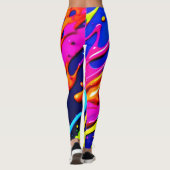 Neon Splatter Design Leggings (Achterkant)