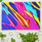 Neon Splatter Design Theedoek (Gevouwen)