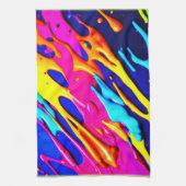 Neon Splatter Design Theedoek (Verticaal)