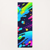 Neon Splatter Flow Art Yogamat (Voorkant)