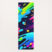Neon Splatter Flow Art Yogamat (Achterkant)