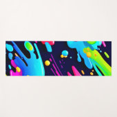 Neon Splatter Flow Art Yogamat (Voorkant (horizontaal))
