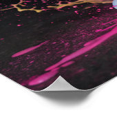 Neon Splatter op een kleurrijke sneaker Poster (Hoek)