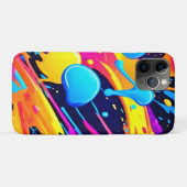 Neon Splatter Paint Art Case-Mate iPhone Case (Achterkant (horizontaal))