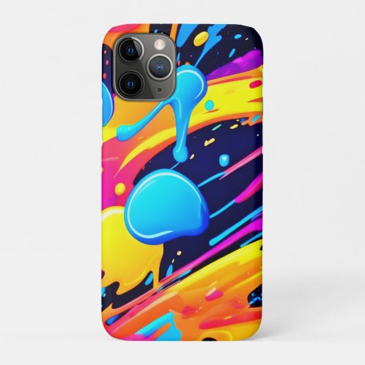 Neon Splatter Paint Art Case-Mate iPhone Case (Achterkant)