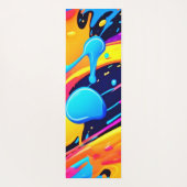 Neon Splatter Paint Art Yogamat (Achterkant)
