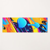 Neon Splatter Paint Art Yogamat (Voorkant (horizontaal))