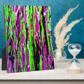 Neon Splatter Paint Paars Green en Black Fotoplaat (Zijkant)