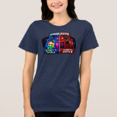 Neon Split-Paneel Een verdeeld huis Tri-Blend Shirt (Voorkant)