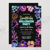 Neon Spooktacular Halloween Kaart (Voorkant / Achterkant)