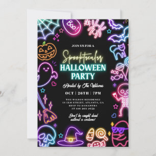 Neon Spooktacular Halloween Kaart