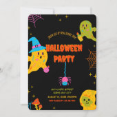 Neon Spooky Halloween Party Uitnodiging (Voorkant)