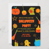 Neon Spooky Halloween Party Uitnodiging (Voorkant)