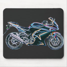 Neon Sport Bike Motorcycle Mousepad Muismat