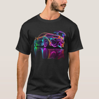 Neon Sports Car retro T-shirt