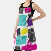 Neon Squares Retro Abstract Patroon Schort (Insitu)