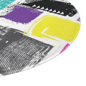 Neon Squares Retro Abstract Patroon Snijplank (Hoek)