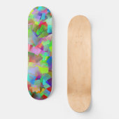 neon squares skateboard (Voorkant)
