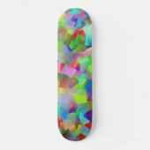 neon squares skateboard (Voorkant)