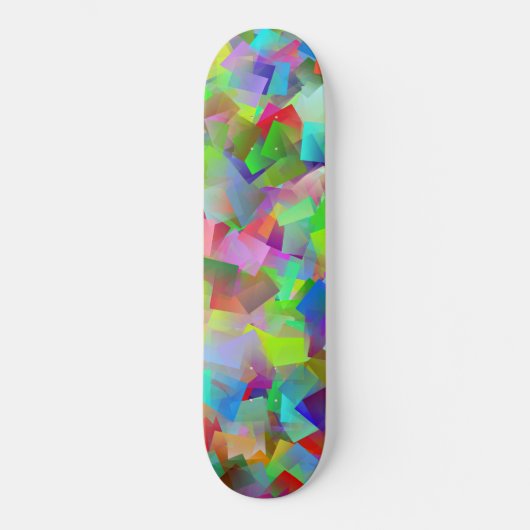 neon squares skateboard (Voorkant)