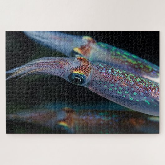 Neon Squid bij nacht 20 x 30 inch Legpuzzel (Horizontaal)