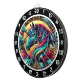 Neon Stallion Tropical Retreat Dartbord (Voorkant Rechts)