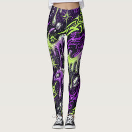 Neon Stam Slime Y2K Naadloos Patroon Leggings