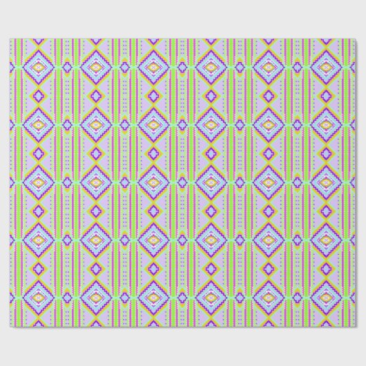 Neon Stameldromen Kaleidoscoop Cadeaupapier (Vlak)