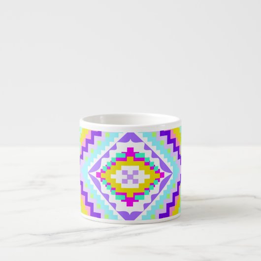 Neon Stameldromen Kaleidoscoop Espresso Kop (Voorkant)