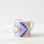Neon Stameldromen Kaleidoscoop Espresso Kop (Voorkant rechts)