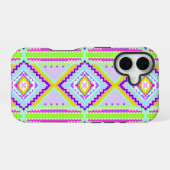 Neon Stameldromen Kaleidoscoop iPhone 16 Hoesje (Achterkant horizontaal)