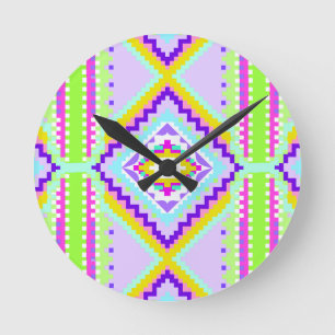Neon Stameldromen Kaleidoscoop Ronde Klok