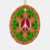 Neon Star Groovy Peace Sign Hanging Ornament (Rechts)