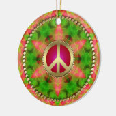 Neon Star Groovy Peace Sign Hanging Ornament (Links)