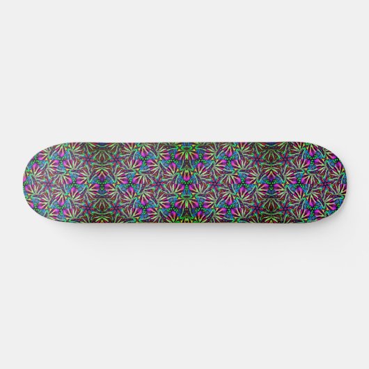 Neon Star Pattern Skateboard (Horizontaal)