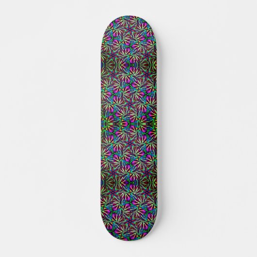 Neon Star Pattern Skateboard (Voorkant)