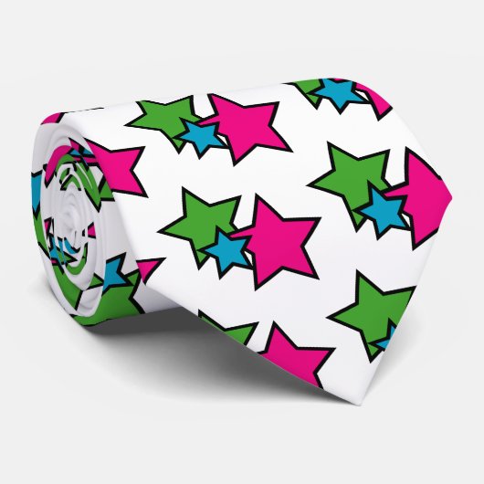 Neon Star Stropdas (Opgerold)