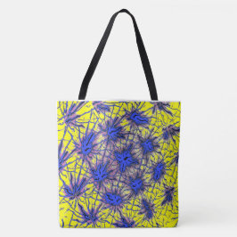 Neon Star Tote Bag