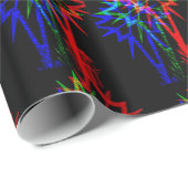 Neon Star Wrapping Papier (Rol Hoek)