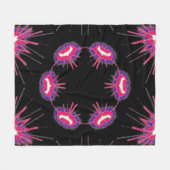 Neon Starburst Blanket Fleece Deken (Voorkant (Horizontaal))
