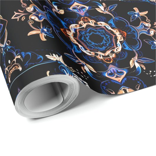 Neon Starburst-caleidoscoop Cadeaupapier (Rol Hoek)