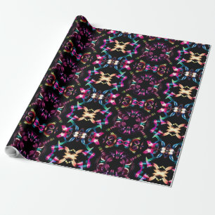 Neon Starburst-caleidoscoop Cadeaupapier