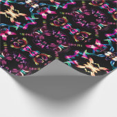 Neon Starburst-caleidoscoop Cadeaupapier (Hoek)