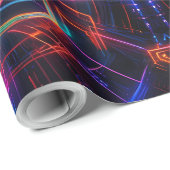 Neon Starburst-caleidoscoop Cadeaupapier (Rol Hoek)