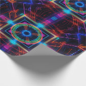 Neon Starburst-caleidoscoop Cadeaupapier (Hoek)